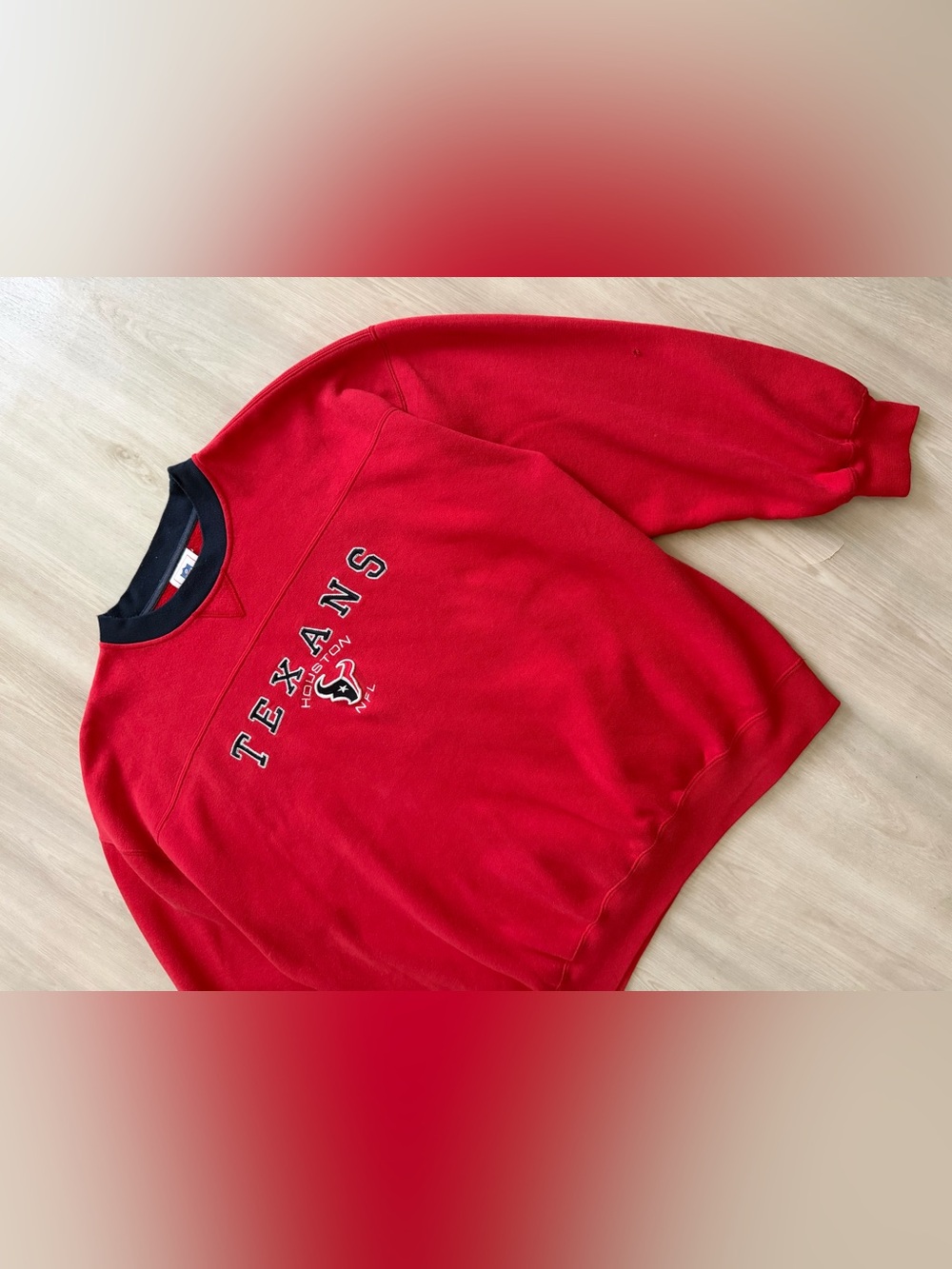 Vintage Houston Texans Pullover Crewneck Sz XL *Distressed - Picture 2 of 8